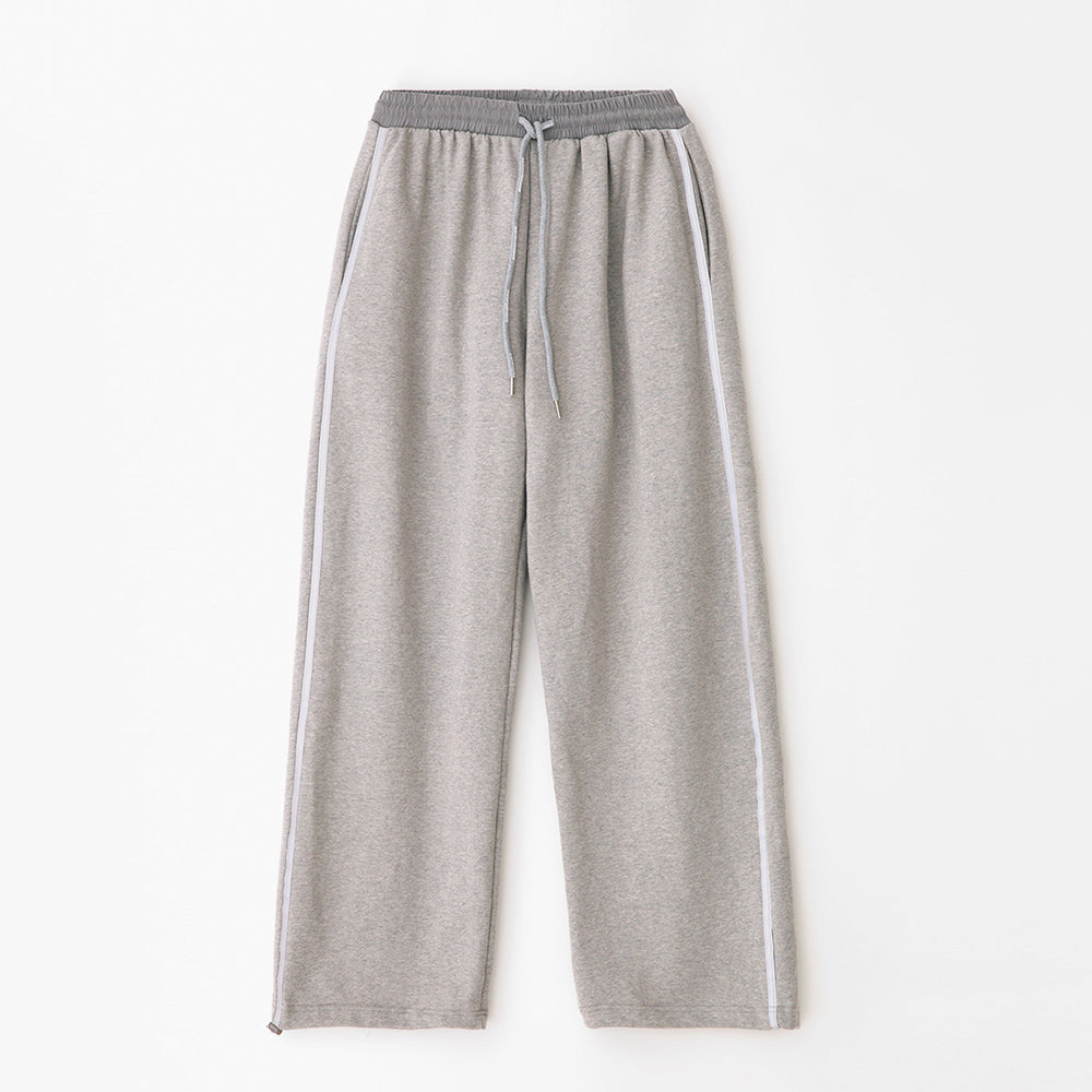 Line point cotton pants Gray