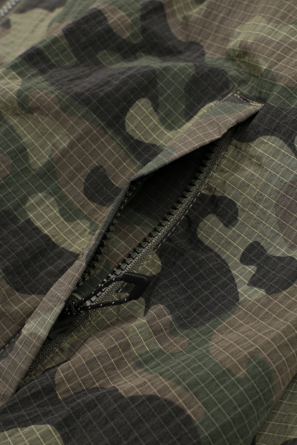 Nylon Rib Camo Zip Up [2color]