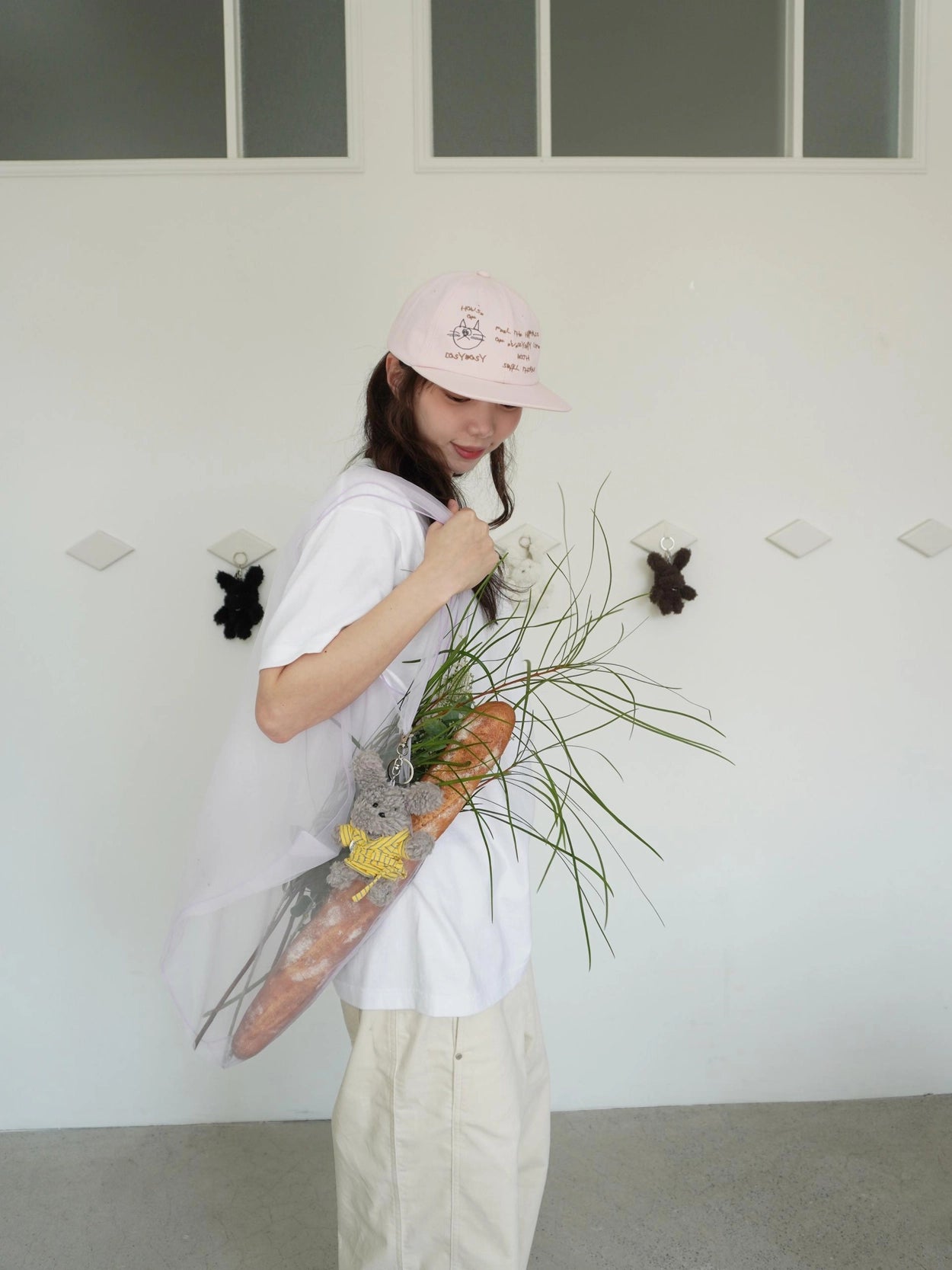 ハウスオブ Cosymosy キャップ - Baby Pink