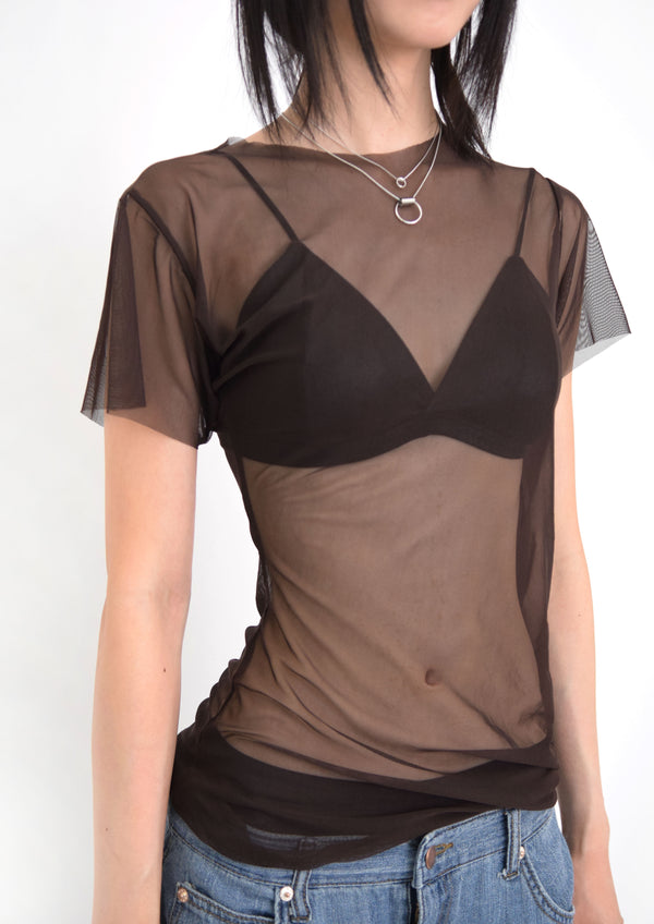 S-curve Mesh t-shirt