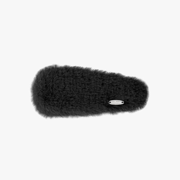 FUR SIDE HAIR PIN (BLACK)