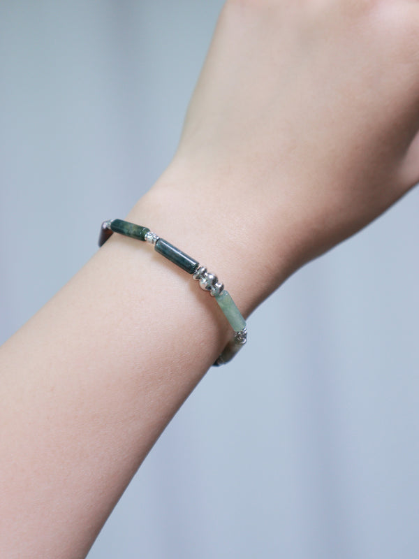 All surgical steel bamboo cylinder bracelet