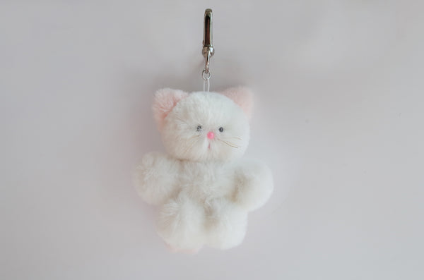 cotton candy cat keyring