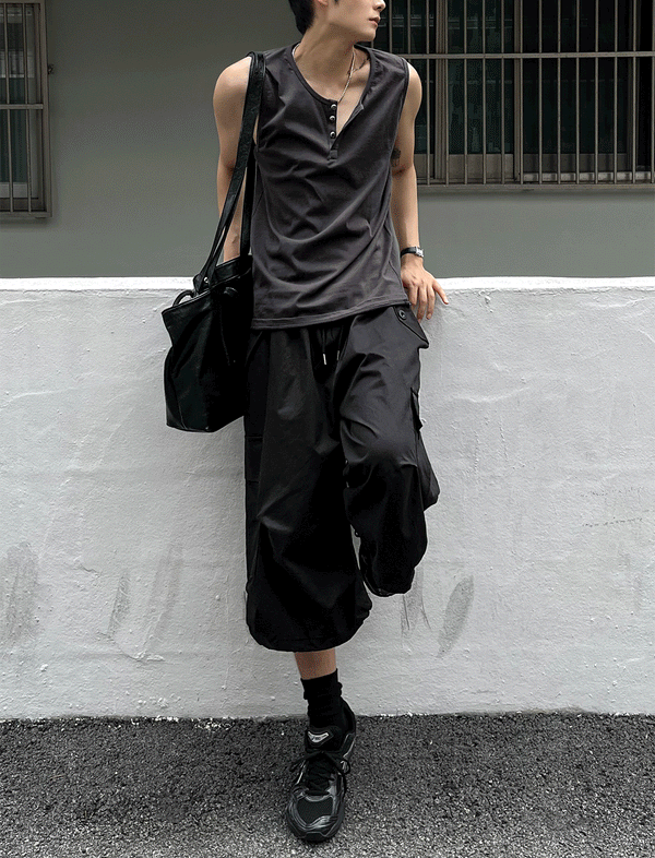 urban henly-neck sleeveless shirt