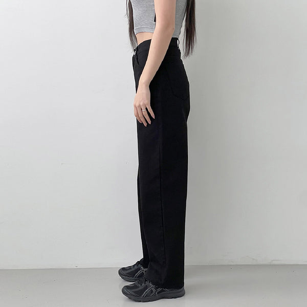 BASIC COTTON PANTS [BLACK]