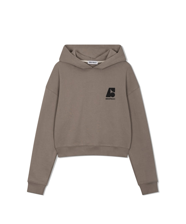 Women's Essential Crop Hoodie - Dark Beige