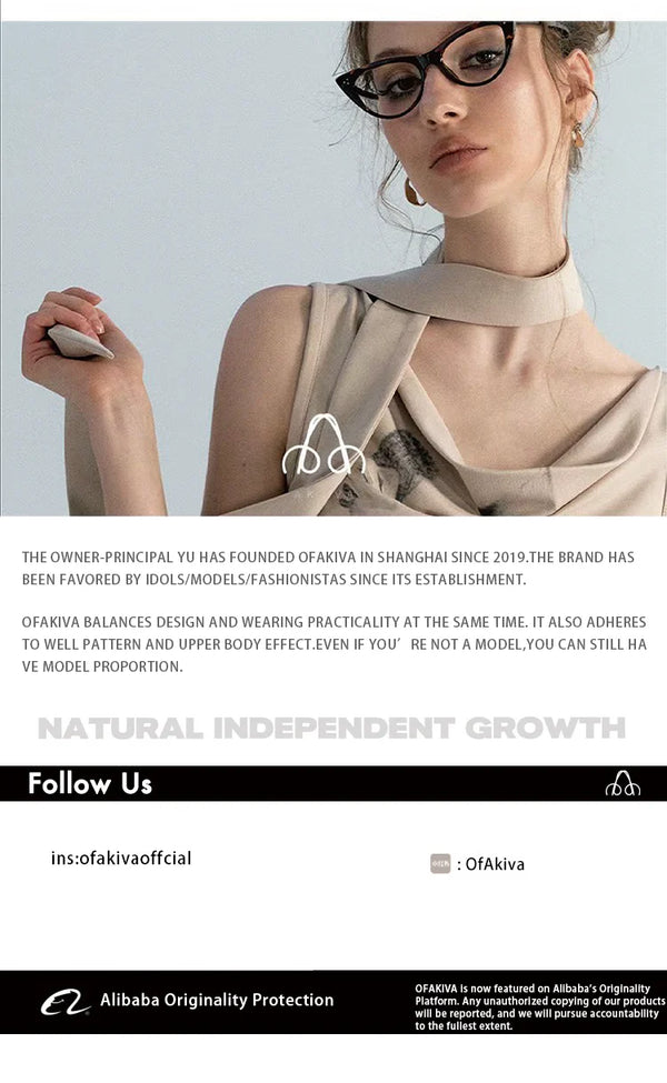 [Stock] OfAkiva "Refusal Attitude" Khaki Pleat-Collar Print Tee