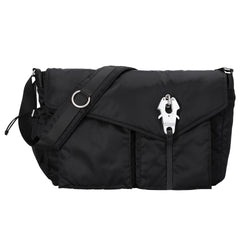 RAVEN OBLIQUE MESSENGER BAG / BLACK