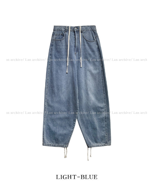 Rocky big wide strap balloon denim