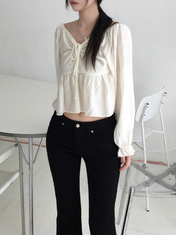 Haze Cropped Blouse (3 colors)