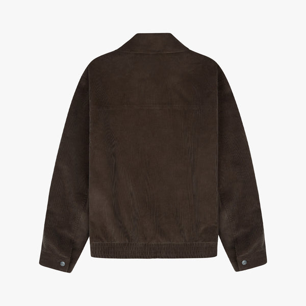 Stranger Regular Fit Corduroy Bomber Jacket (Brown)