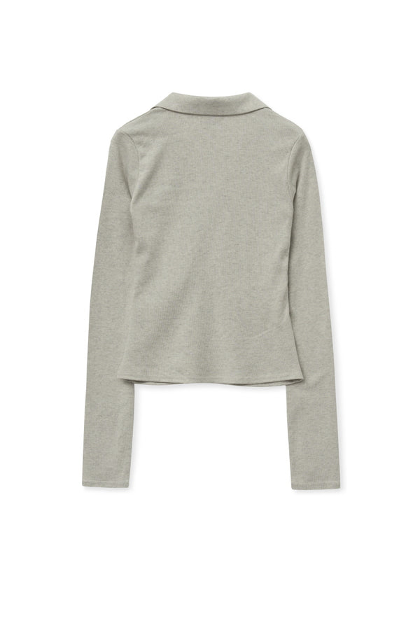 shirring zip up (oatmeal)