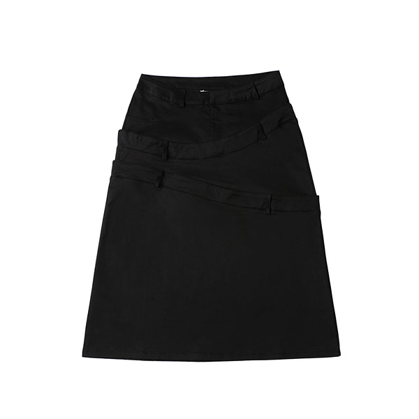 Triple-Belts Cargo Skirt