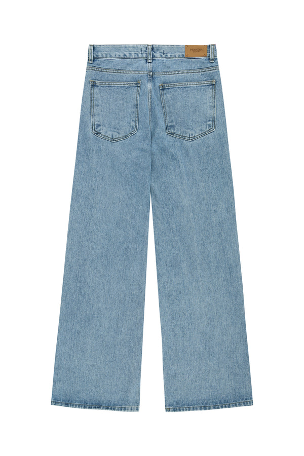 Light blue low-rise denim pants