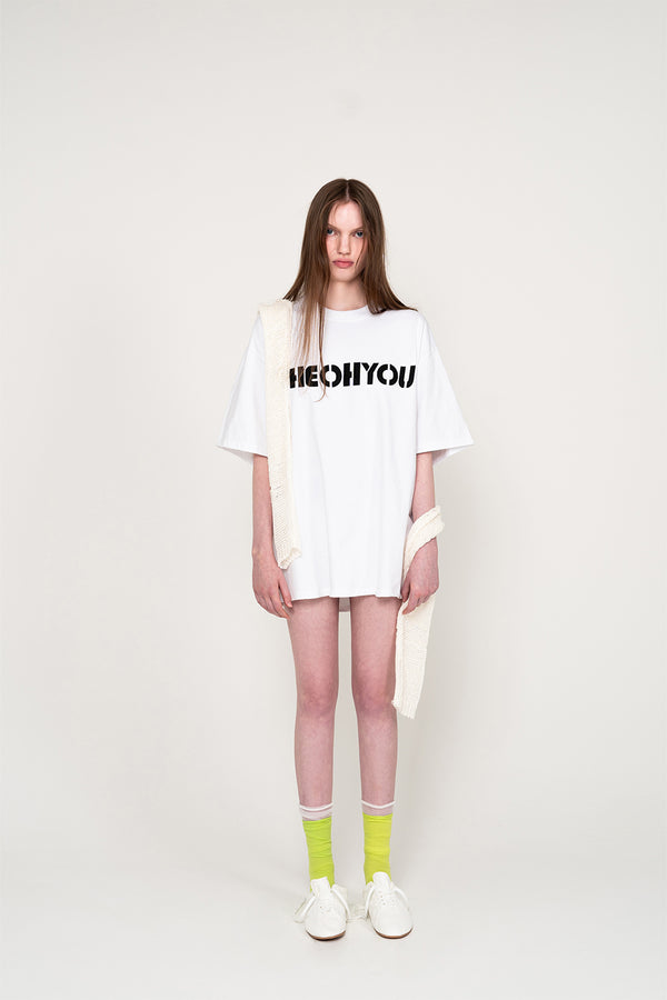 THEOHYOU  オーバーフィットTシャツ (WHITE)