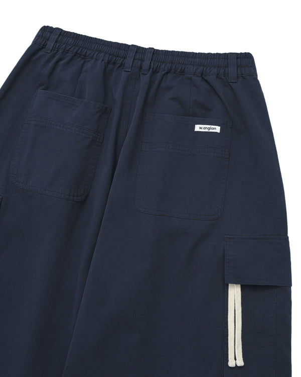 [AG.W] Strap Cargo Balloon Pants - Navy