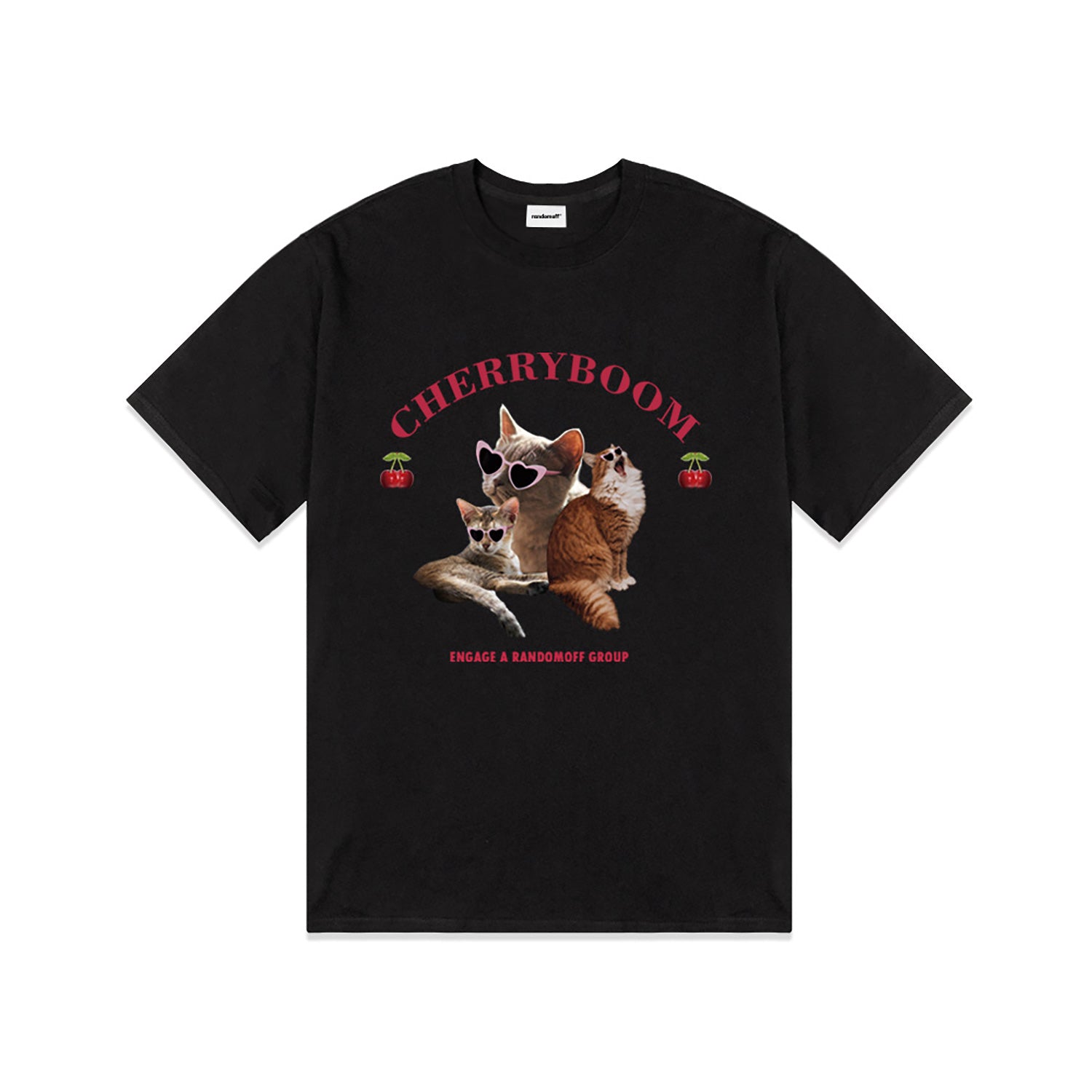 CHERRYBOOM CAT T-SHIRT [4COLOR]