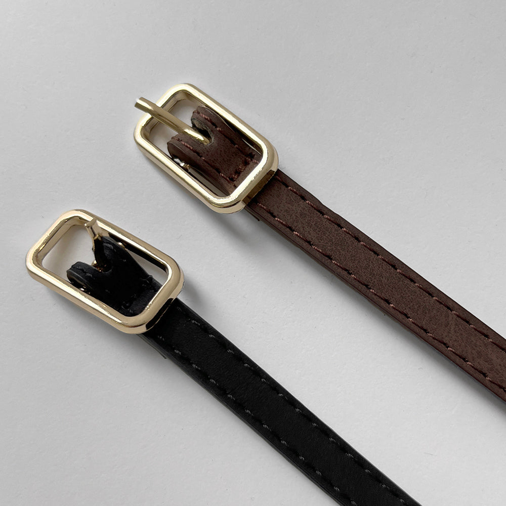 Gond Mini Square Square Leather Belt