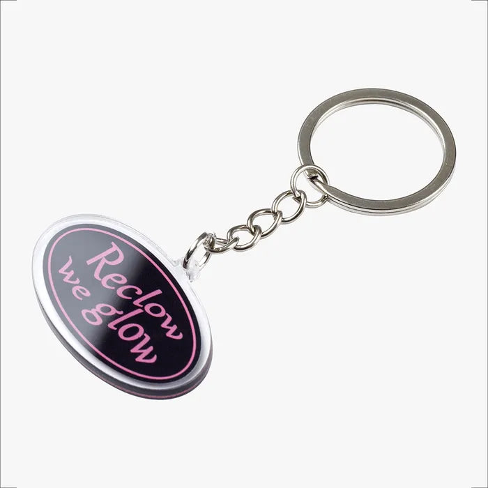 OVAL LOGO ACRYLIC KEYRING BLACK