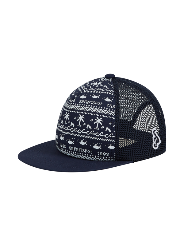 S CLEF BANDANA MESH CAP (NAVY)