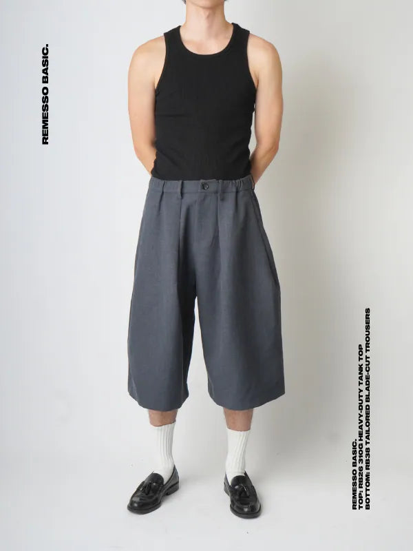 RB38 ストラクチャードワイドレッグ3/4トラウザー