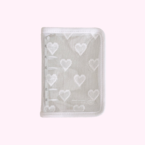 [A7] Heart Lover's Club: 6-ring diary cover - white