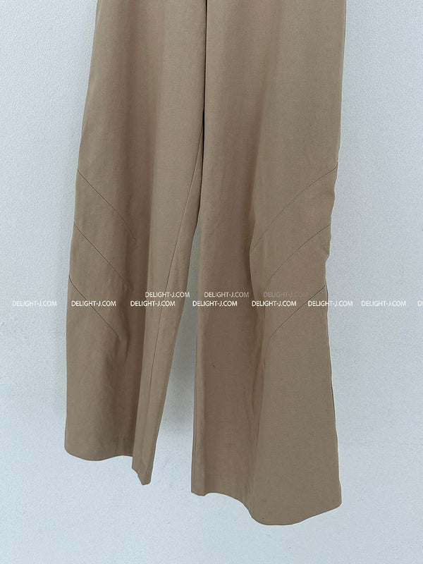 West Cotton Pintuck Wide Pants