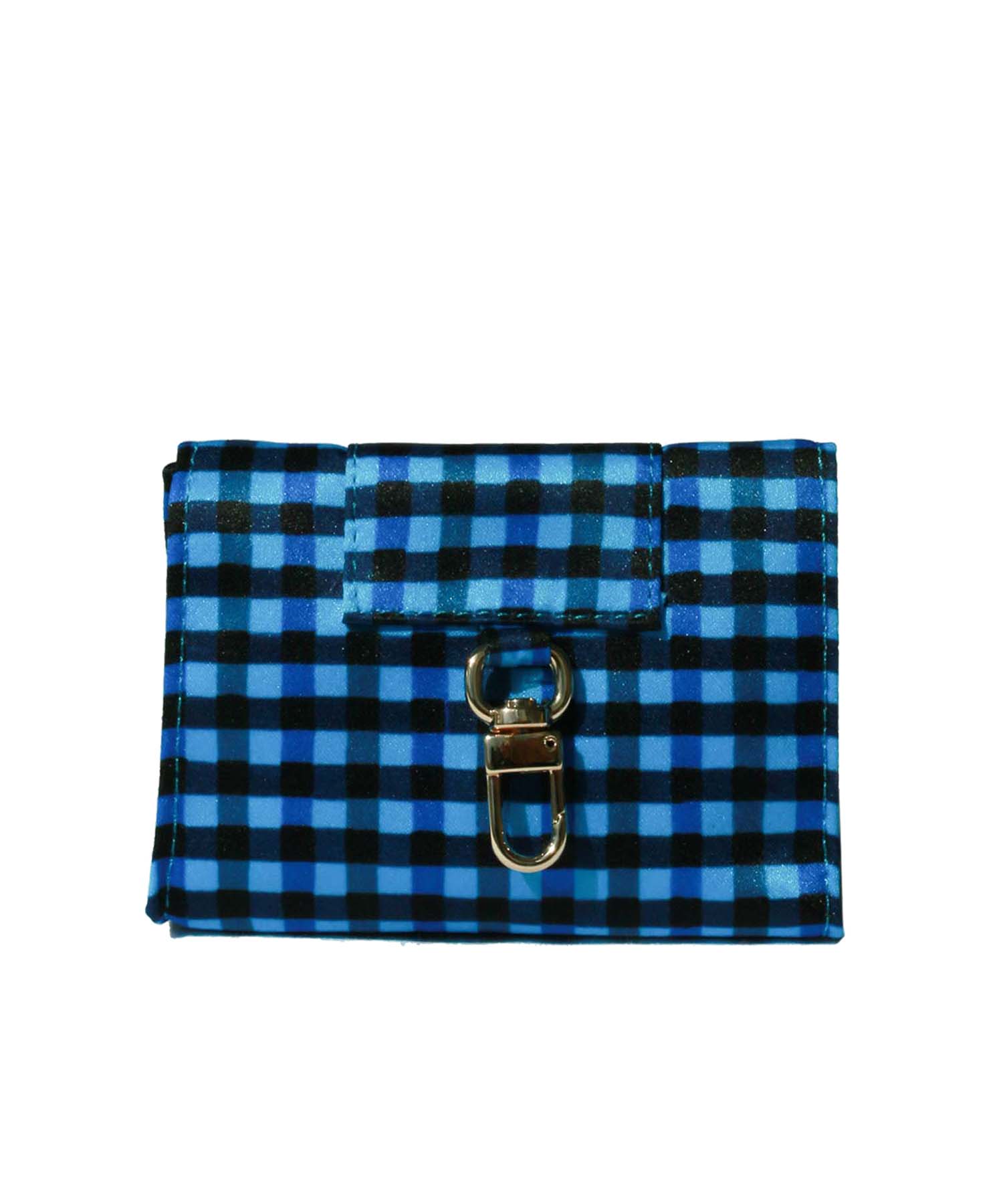 Gingham Mini Pouch - Blue