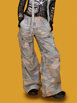 military string wide pants