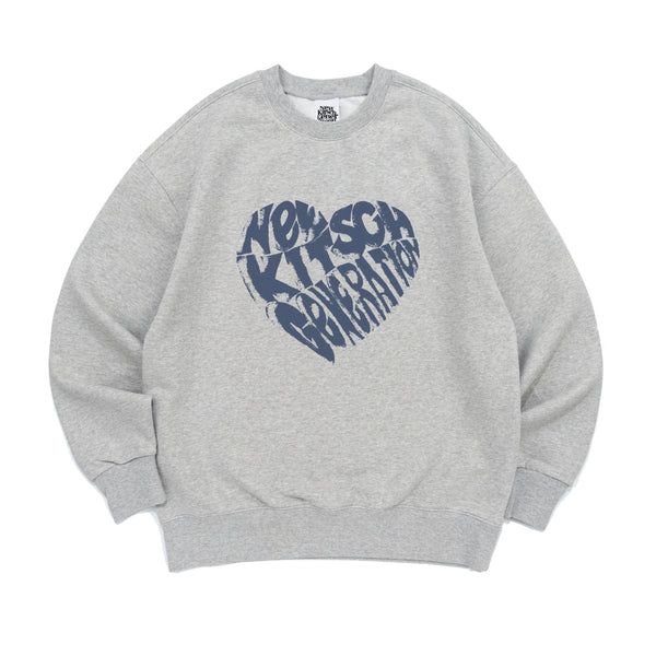 VINT HEART LOGO SWEATSHIRTS-MELANGE