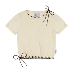 WXK003 Knitting Short-Sleeved Knitwear (CREAM)