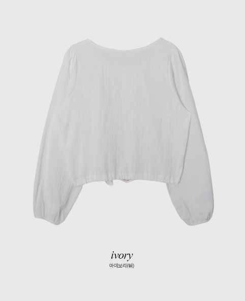 [SHOPPERMADE] Natural Puff Long Sleeve Blouse (2color)