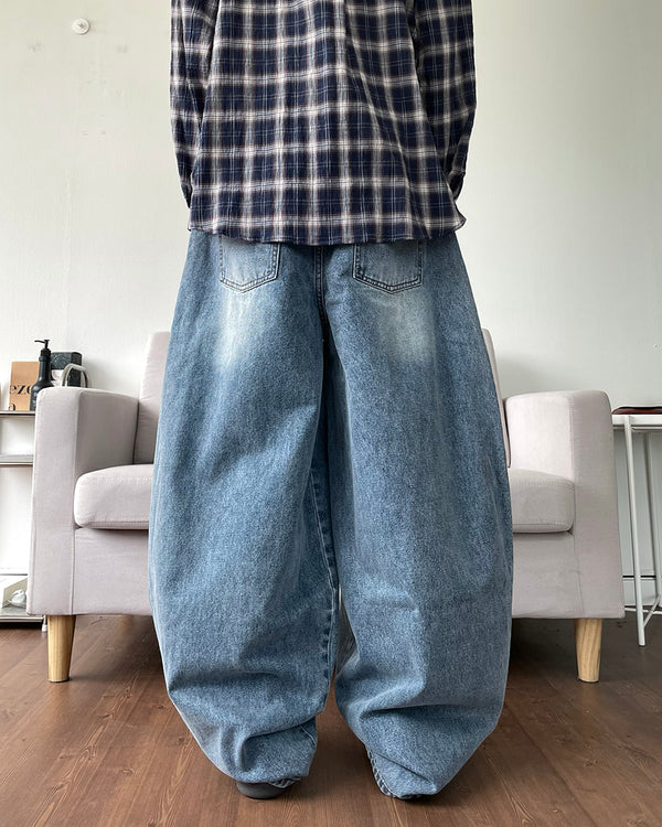 Teen Washing Balloon Denim Pants