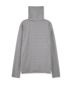 Bluesf Stripe Double Turtleneck - WHITE