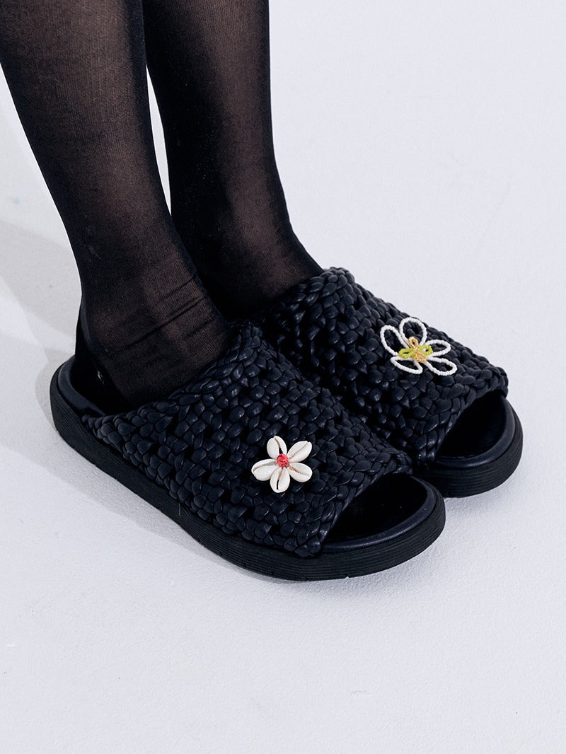 Shell Flower Shoes-Charm