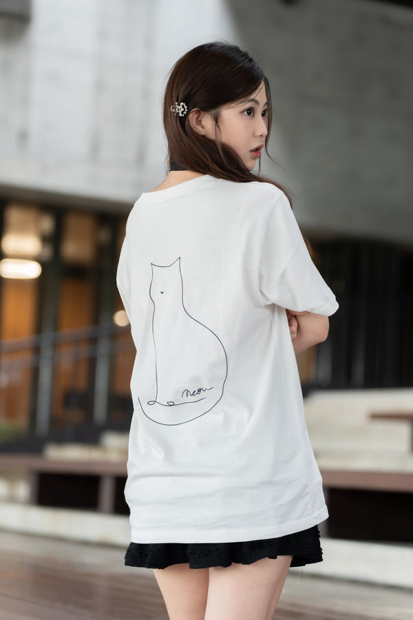 Collaboration Meow T-shirt | miumiu × 60% - WHITE