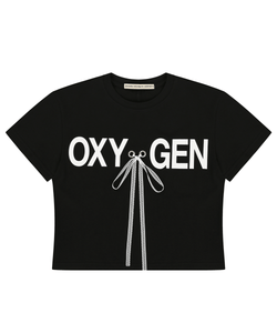 OXYGEN CROP T-SHIRTS BLACK