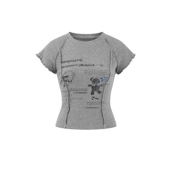 キッチュベアグラフィッククロップTシャツ 231949398