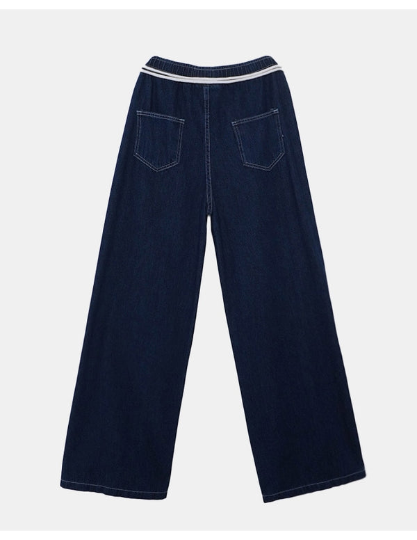 [BELT SET] Rope Line Denim Pants