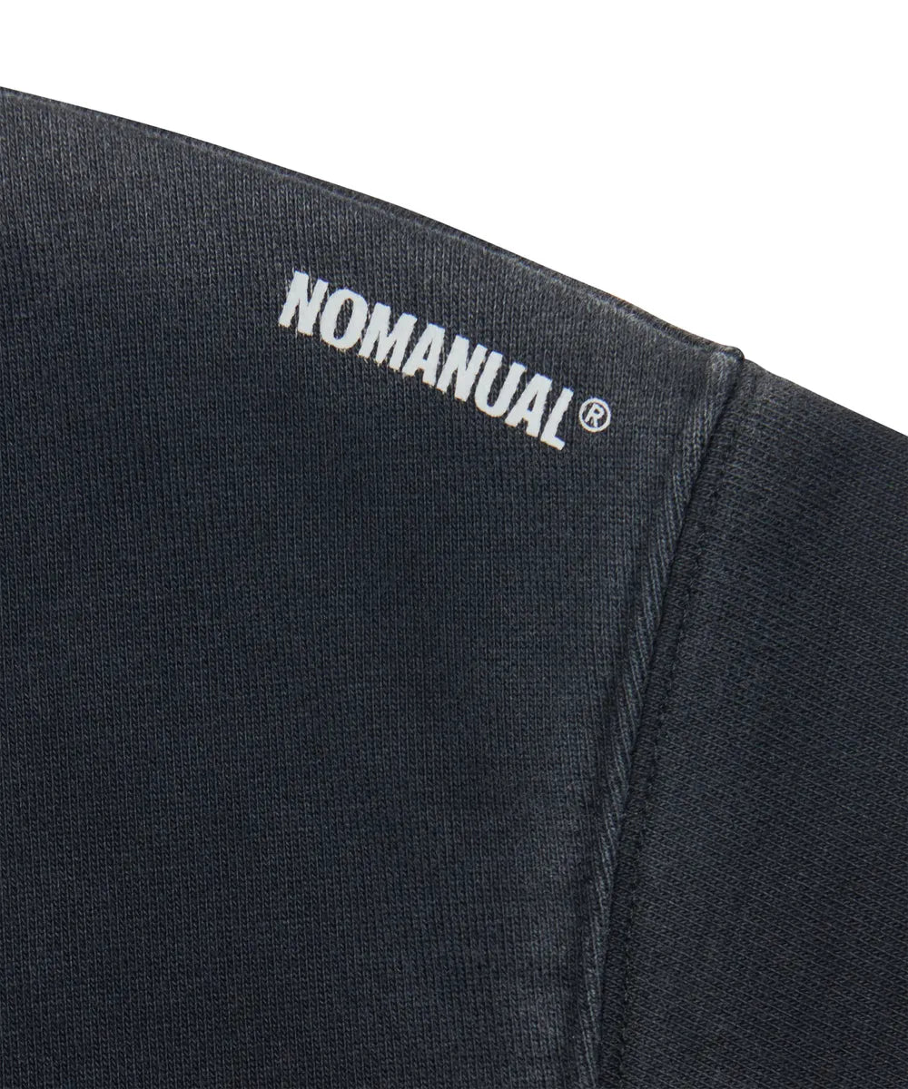 アフターフーデッドジップアップ-ウォッシュドブラック