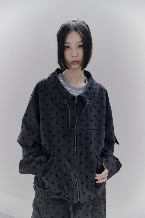 DOT PATTERN JACKET / BLACK