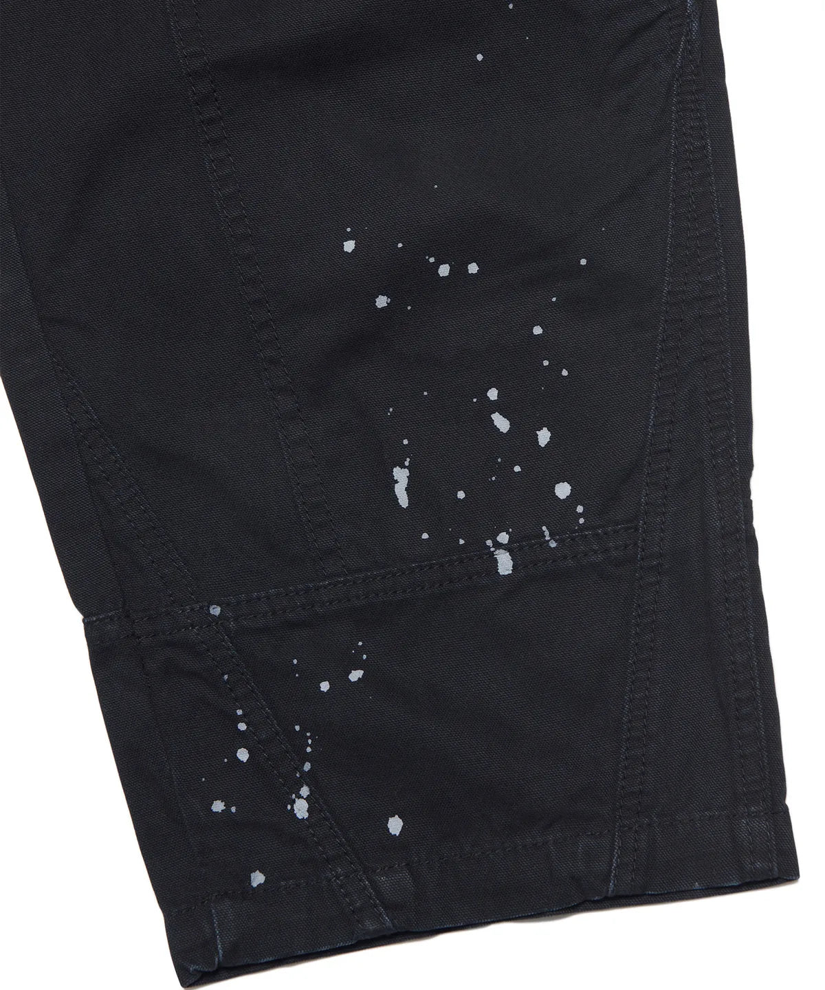 ペイントダブルニーパンツ - ウォッシュドブラック