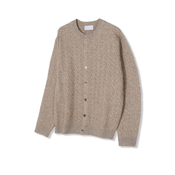 Soft cable round cardigan