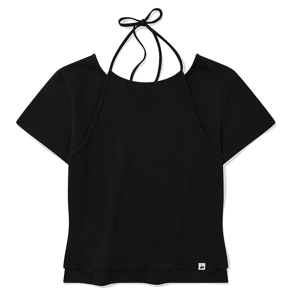 KIRSH プレーンダブルレイヤードTシャツ 【ブラック】