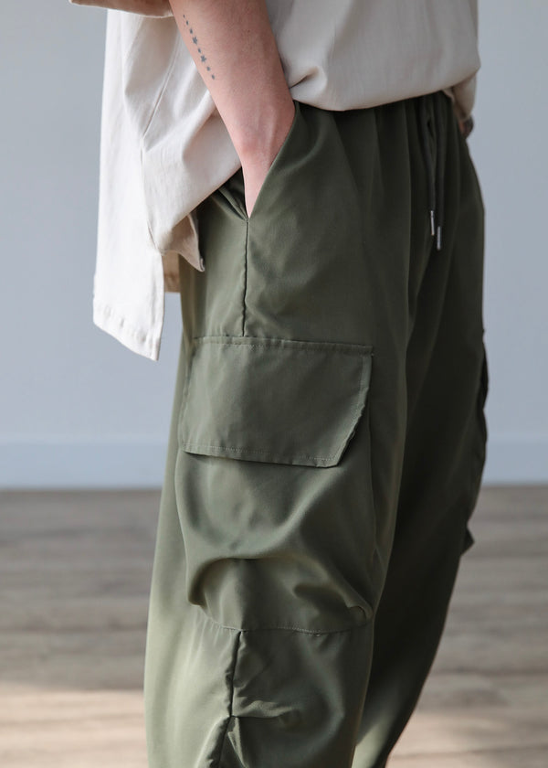  THIN WIDE CARGO PANTS 