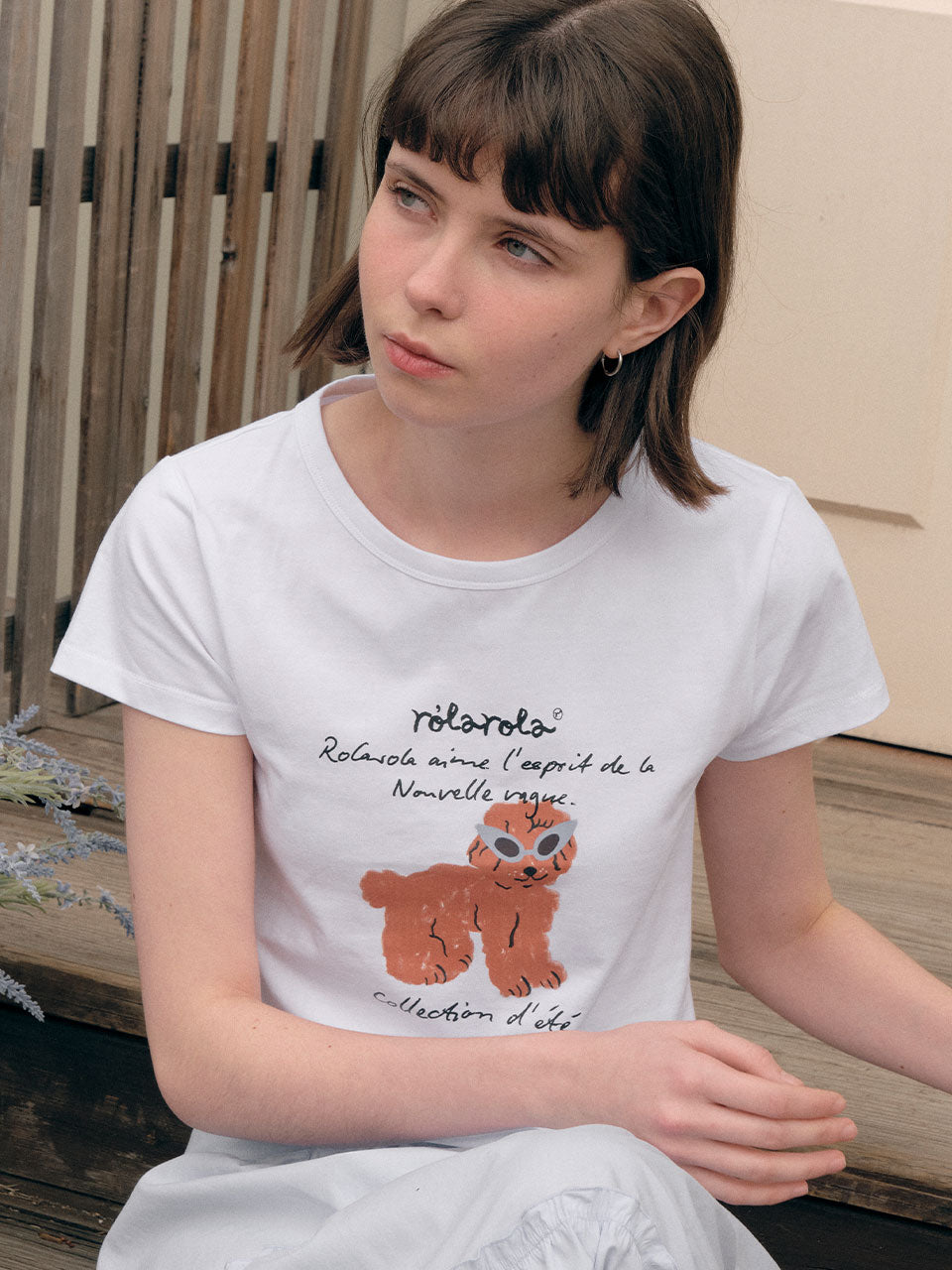 ROLA SUNGLASSES PUPPY T-SHIRT WHITE - ROLAROLA | 60% - Asian