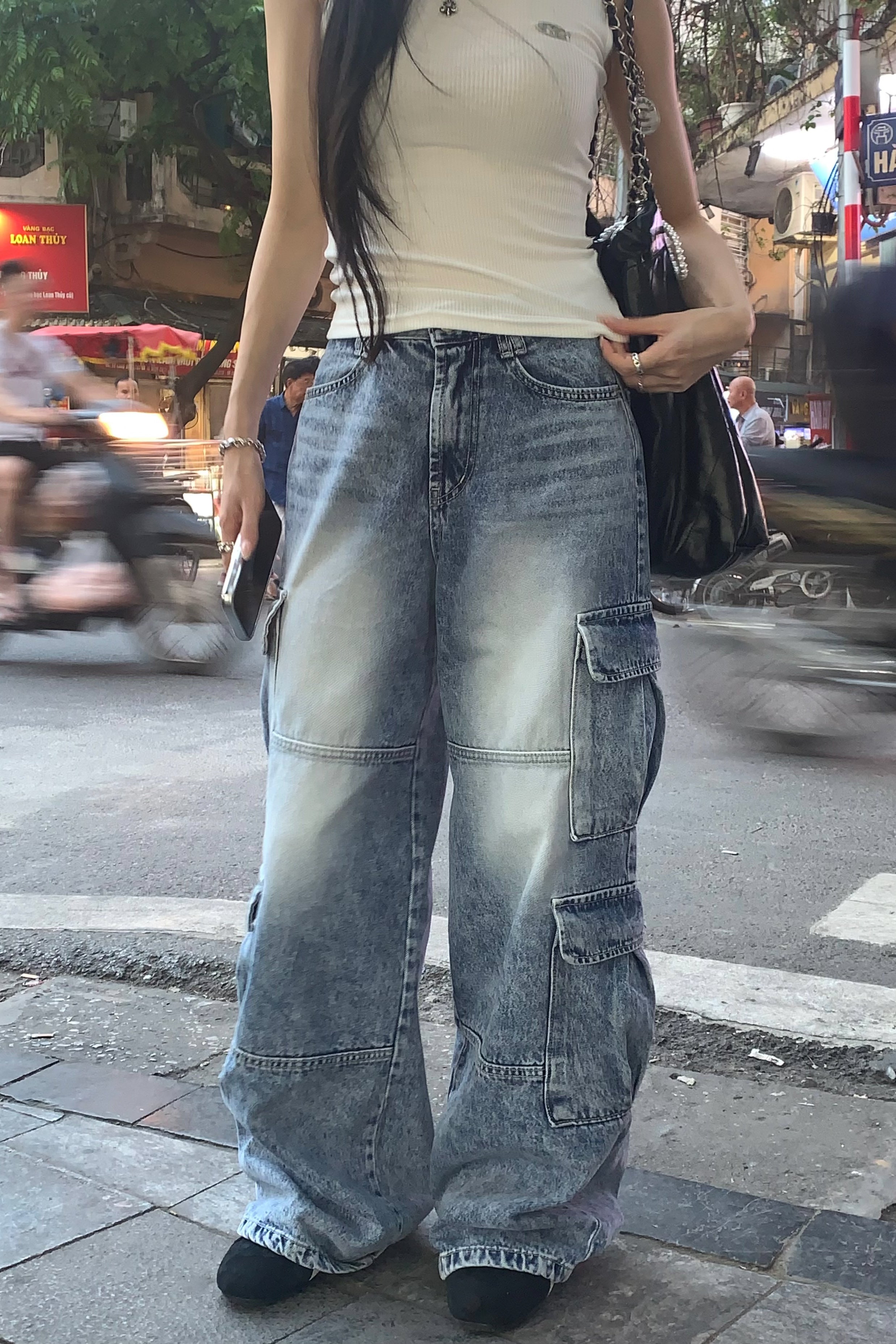 Cargo Denim Pants