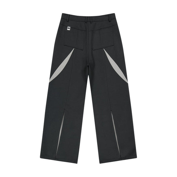 WOVEN LIKE CONSTRUCTION PANTS [BLACK]