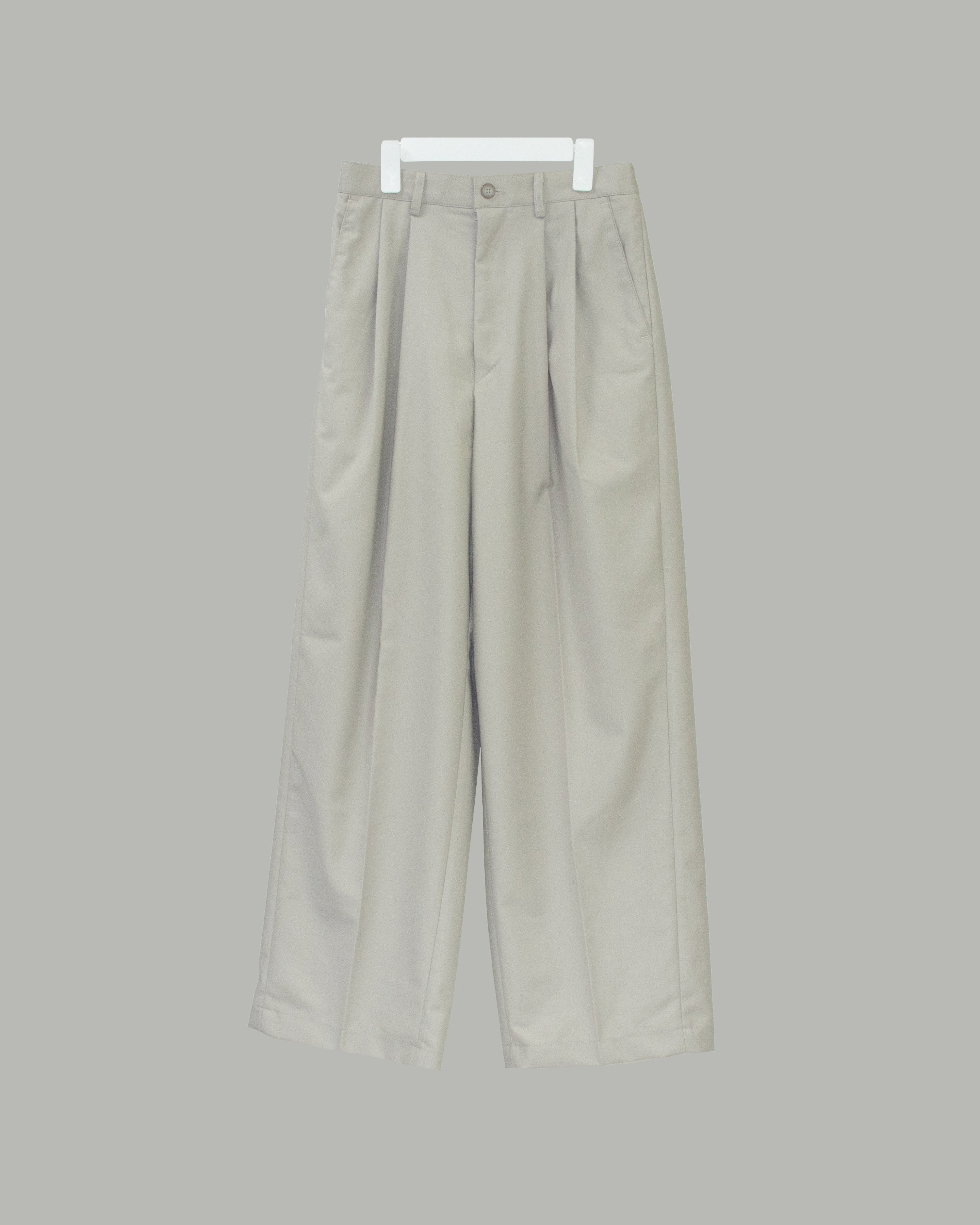 Siven two-tuck wide slacks