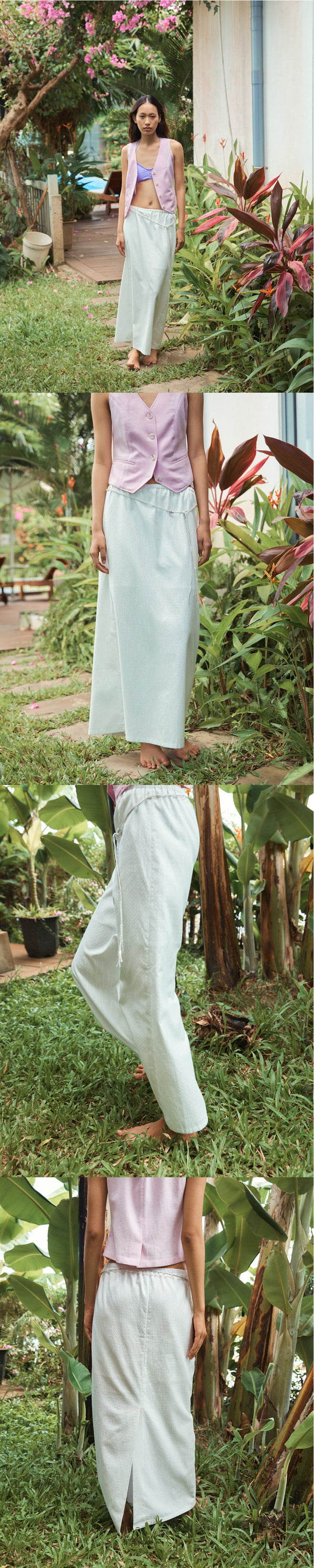 Stella long skirt _ white pearl(1 PCS)